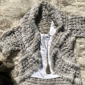 Shawl collar wrap sweater